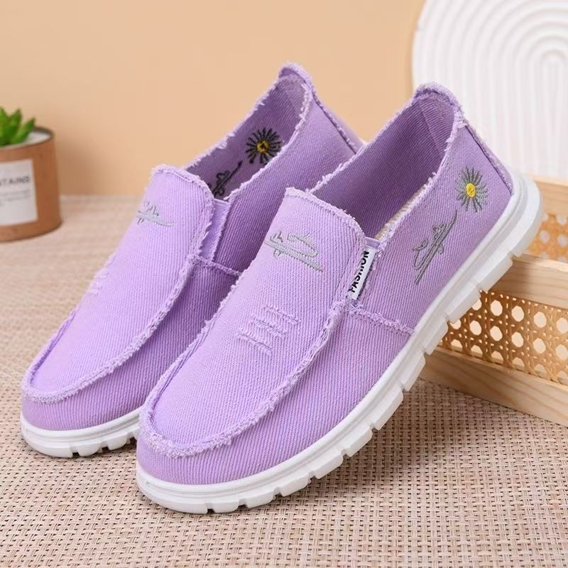Spring, Summer and Autumn Explosions Slip-on Old Beijing Cloth Shoes Women's Trendy All-match Fashionable Casual Comfortable Breathable Women's Canvas Shoes