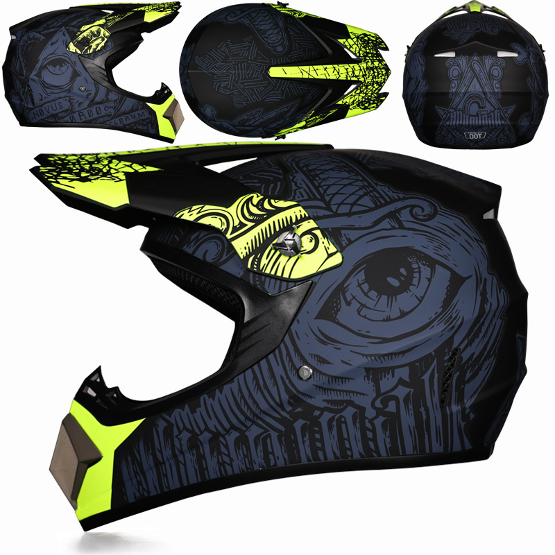 Off-Road sin casco de la motocicleta pequeño casco fuera de carretera de carreras de luz de montaña casco completo enviar gafas casco