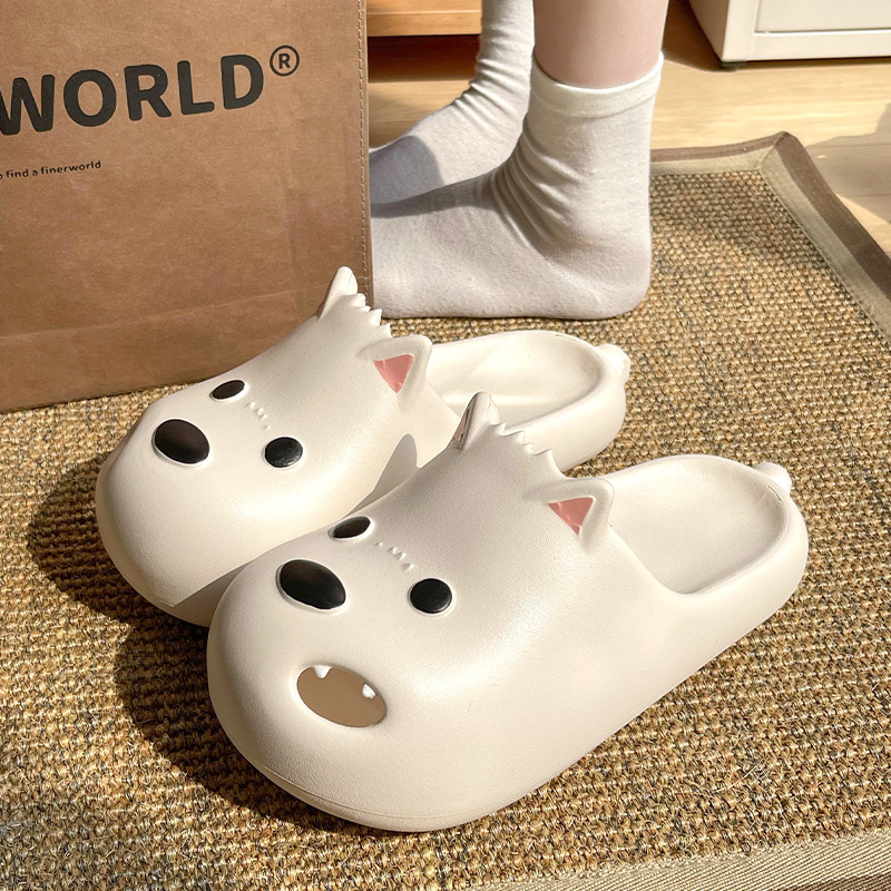 West Heights Scrub Puppy Slippers Women's Summer Cute Indoor Household Baotou Sandals Slippers Women's Outer Wear Cave Shoes