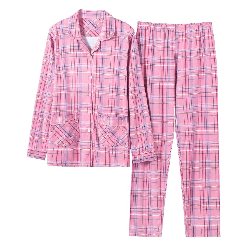 Ancianos Pijamas Mujer 100% algodón suegra Otoño vieja dama invierno manga larga primavera y otoño algodón cardigan ropa para el hogar