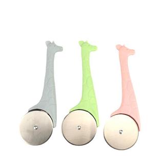 Stainless steel pancake machine deer handle pizza cutter household single wheel hob baking tool single wheel pizza cutter