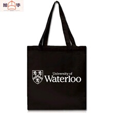 新品Waterloo滑铁卢大学UW帆布包单肩帆布袋纪念品女有