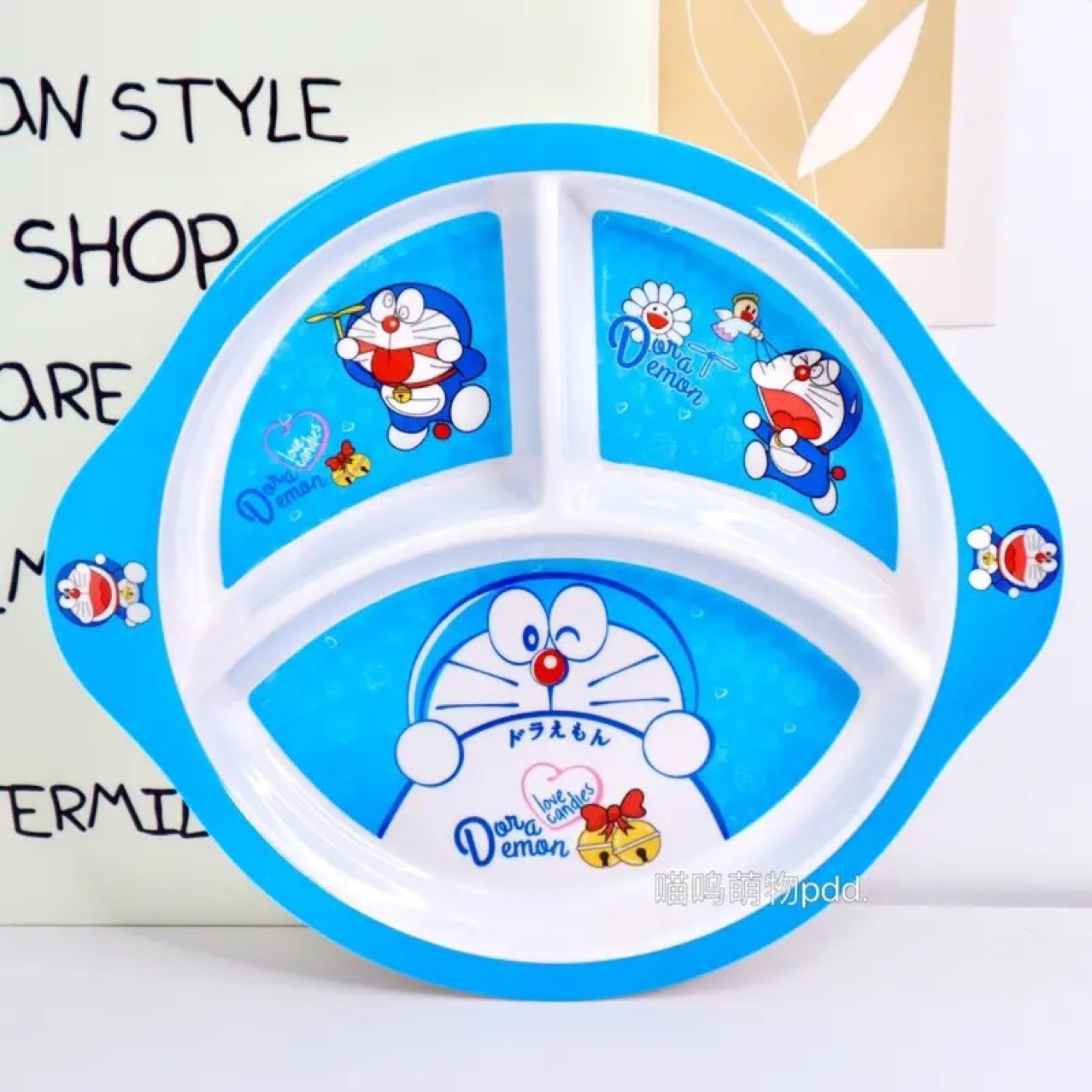 元のメーカーの卸売り膜の中で子供の段の食事の皿の円形の多格の子供の食器の3段の4段の食事の皿を貼ります。