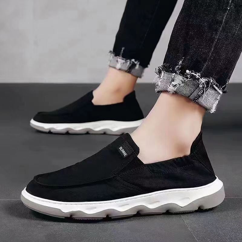 남성용 봄, 가을 캔버스화, 남성화, 부드러운 밑창, 미끄럼 방지, 통기성, 슬립온 캐주얼화, 도매, 2026 신상품