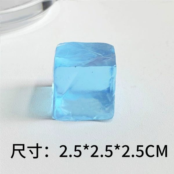 Blue ice cubes