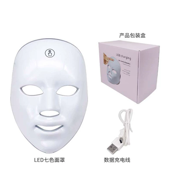Seven-color light mask (TYPE-C) interface charging