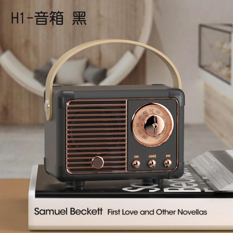新しいbluetoothスピーカーのレトロなミニ携帯型オーディオカードラジオ無線コンピュータのスマートプレゼントメーカー|undefined
