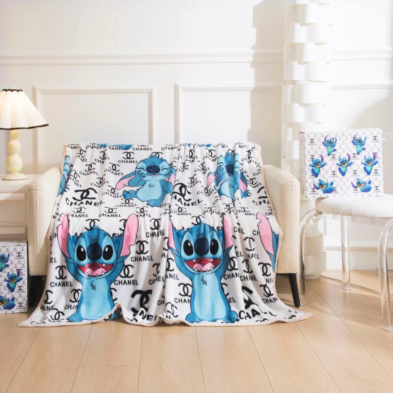 Chanel x Disney Stitch Blanket White