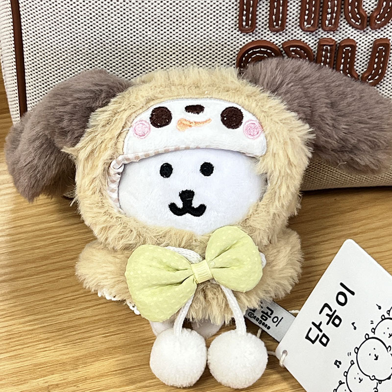 ハンバーガーをかじって10cmの子供服「ワンコの昼寝」綿人形13cm自嘲熊着せ替え人形服|undefined