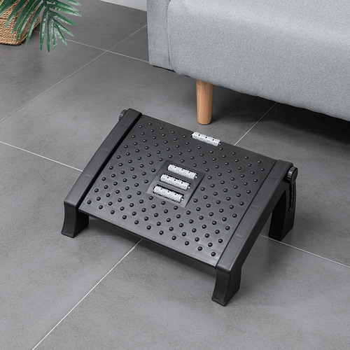 Office footrest, ergonomic plastic stool, foot massage stool, adjustable step and pad footrest