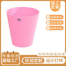 定制采购创意竹节纹无盖垃圾桶家用桌面收纳桶迷你办公纸篓杂物筒