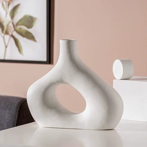 Modern Ceramic Vase Set - White Ceramic Vase Decoration for Home