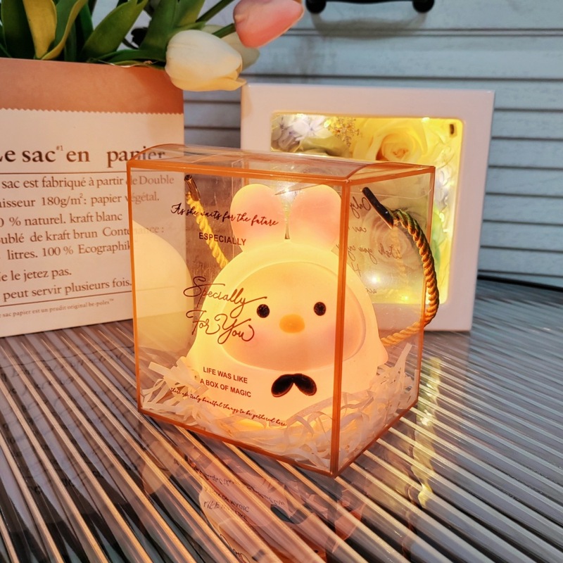 创意月亮兔子小夜灯网红卡通氛围灯批发夜市摆摊发光玩具中秋礼品|undefined