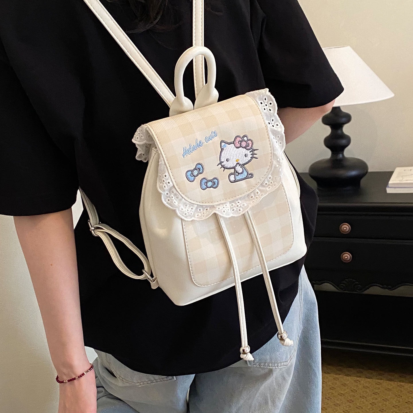 Mochila, mochila de verano, nicho de dibujos animados, gato nuevo estilo coreano, estudiantes lindos, 2026 moda femenina