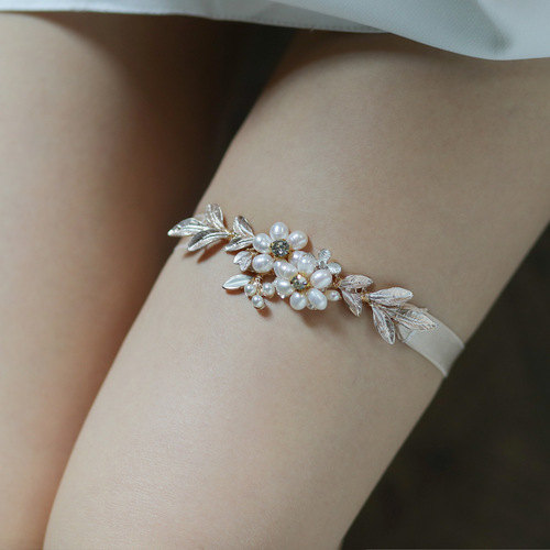 LR028 Bridal Garter Sexy Pearl Leg Ring Thigh Ring Wedding Dressing Robe Performance Accessories Manufacturer Wholesale