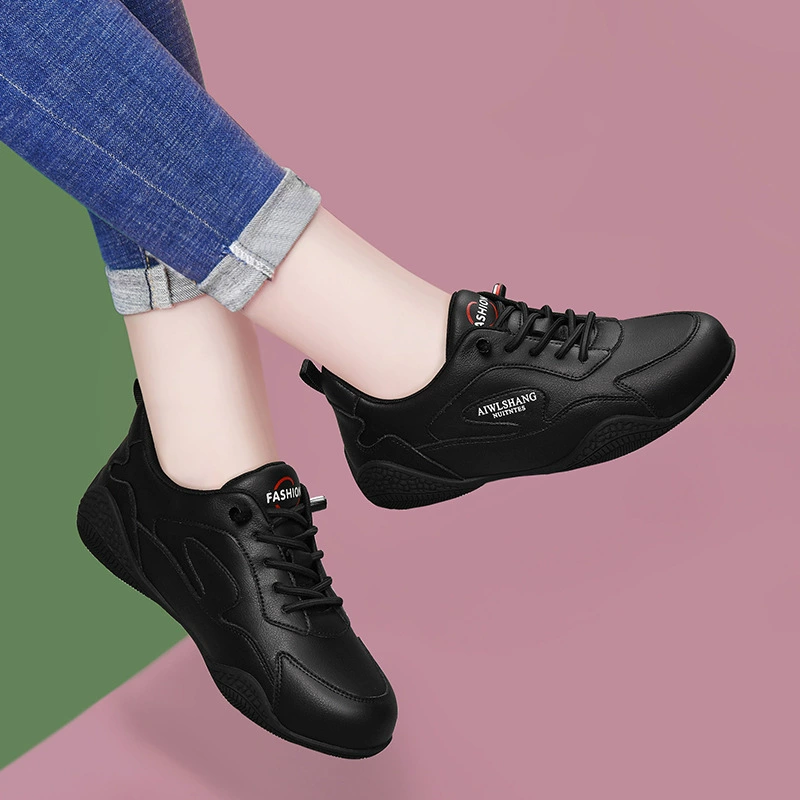邻家天使 Comfortable sports shoes for leisure, small universal white shoes, footwear, genuine leather, soft sole