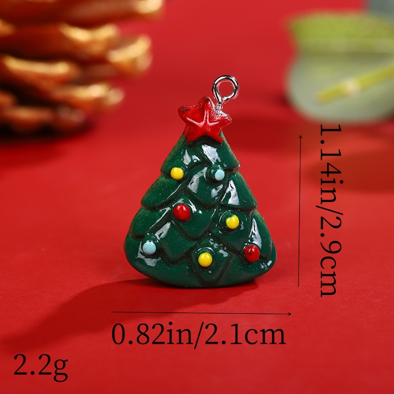 Colgante de resina navideña Muñeco de nieve de resina navideña colgante DIY accesorios de joyería Amazon suministro transfronterizo