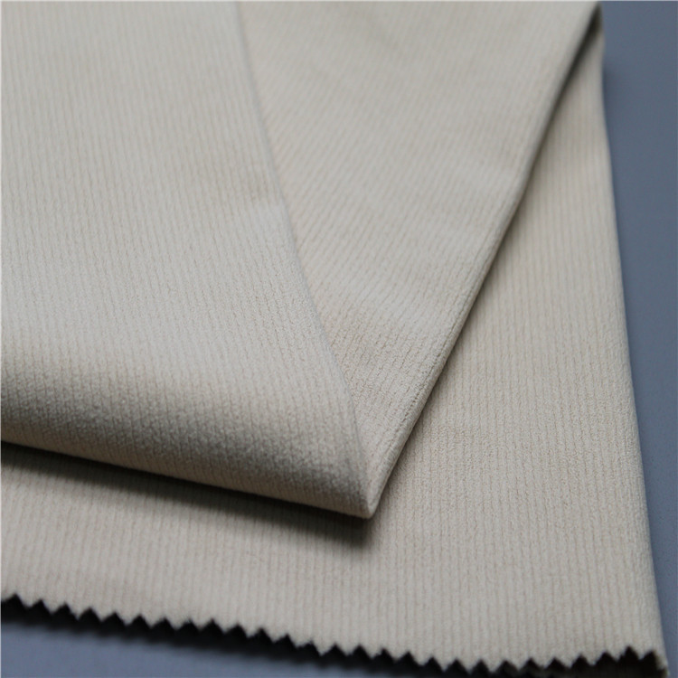 锦氨条绒抽条布 高弹服装面料