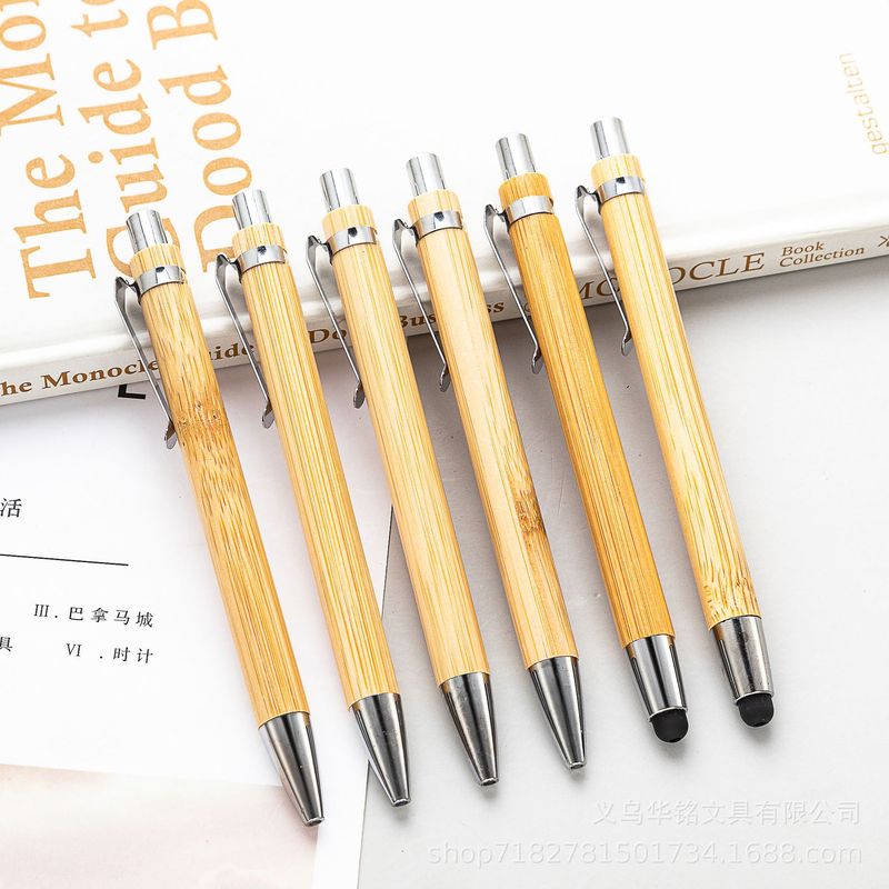 竹ペン卸売りホテル事務学生広告ギフトペンを押してロゴスポット竹ボールペンを印刷することができる|undefined