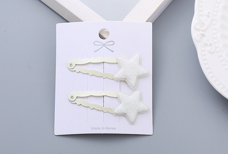 Girl's Simple Style Star Solid Color Alloy Stoving Varnish Hair Clip display picture 10
