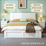 现代简约北欧风实木床 1.8 米双人床主卧家用 1.5 米 1m1.2m 出租