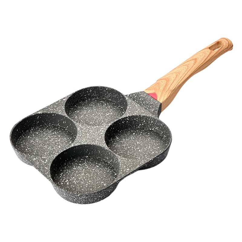 Трансграничная Горячая продажа сковорода для жареных яиц с четырьмя отверстиями Maifan Stone Антипригарная сковорода Домашняя сковорода для завтрака и гамбургера Сковорода для яиц Мини-Сковорода