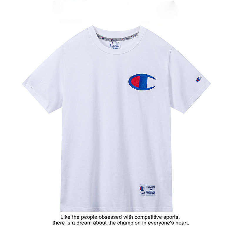 夏用純綿半袖Tシャツ 男女兼用 2025年新作 ゆったり刺繍入りおしゃれトップス 韓国風万能トレンドブランド|undefined
