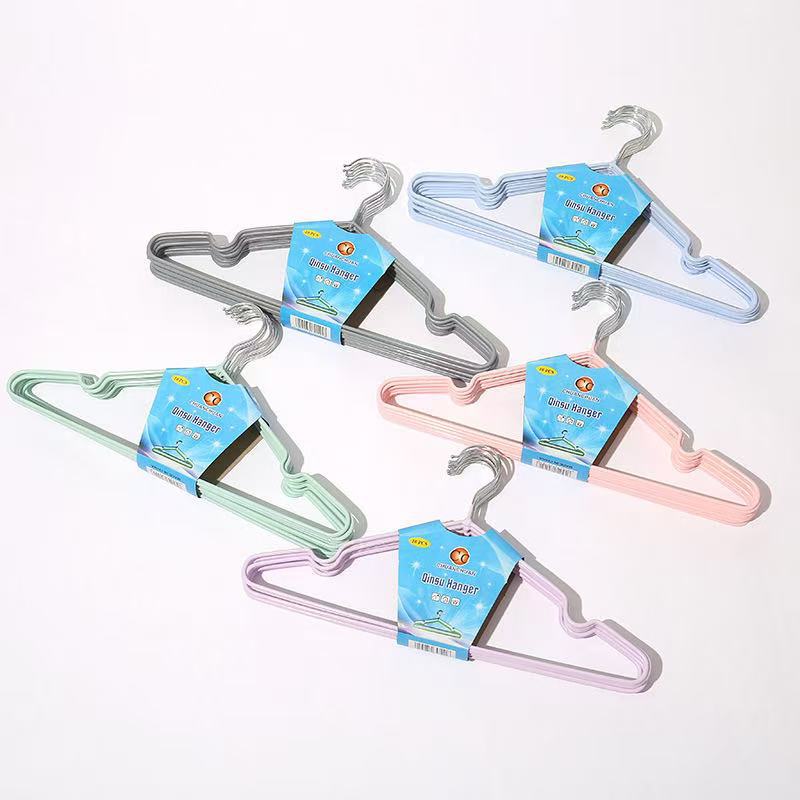 Perchas engrosadas de plástico sumergido, antideslizantes, sin marcas, para dormitorio y hogar, suministro directo de fábrica