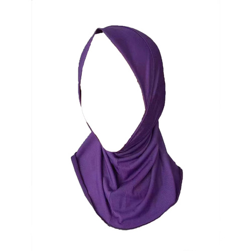 Cross-border best-selling crystal gauze Middle East base cap women's headscarf cap solid-color small brim scarf W005