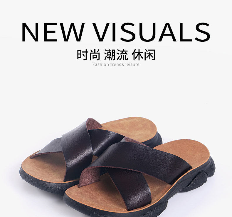 Dép trẻ em đế mềm chống trượt, dép đi biển thoáng khí cho bé trai — Màu kaki, Nâu đậm, Toàn bộ màu đen, Đỏ nâu chi tiết 2