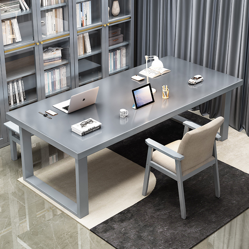 FJXDB02# BMW gray single table [full solid wood desktop thickness 4cm]]