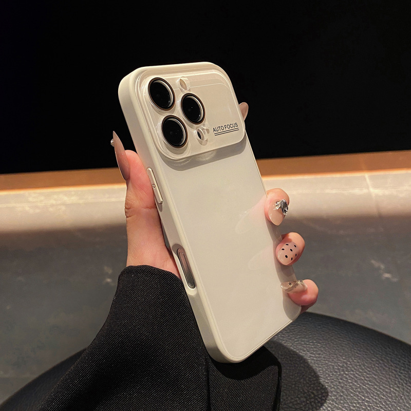 适用苹果17promax手机壳秒变大视窗冰感光面玻璃iPhone16保护套硬|undefined
