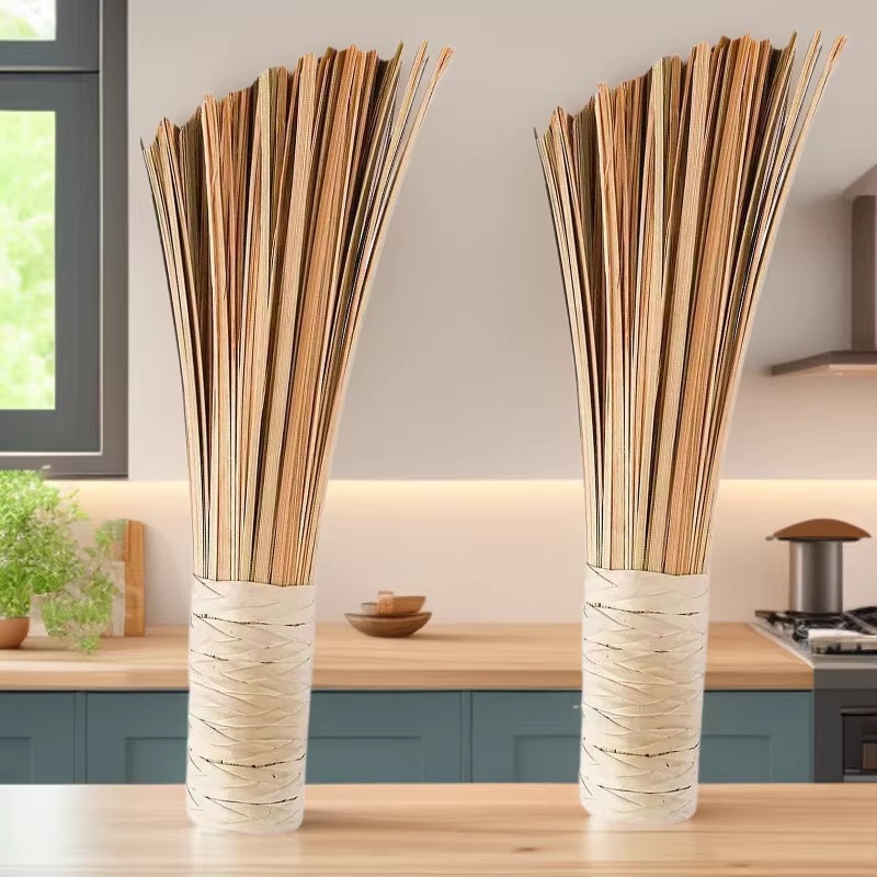 Bamboo Pot Brush Kitchen Cleaning Supplies Pot Brush Household Pot Scrubber Cooking Broom Restaurant Decontamination Old-Fashioned Pot Brush