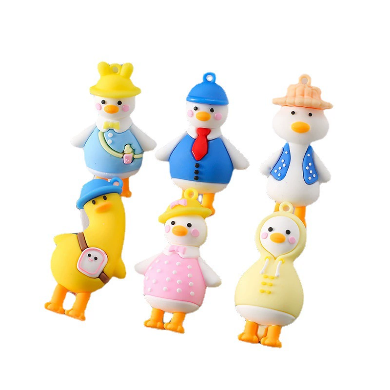 Creative woven three dimensional doll, cute keychain, backpack accessory, duck, Birthday gift