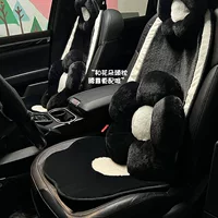 Осенне-зимняя теплая Автомобильная подушка для девочек четыре сезона универсальная имитация кроличьей шерсти, цветы, Удобная Нескользящая подушка для сиденья