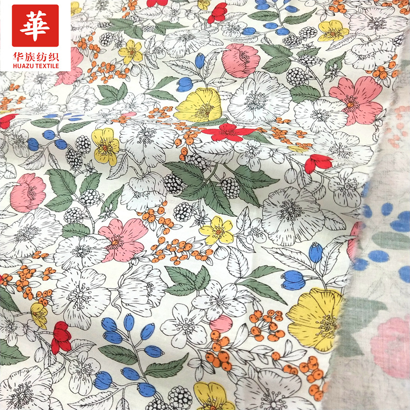 全棉纯棉府绸印花布 日韩田园风女装童装连衣裙 鞋帽布料现货批发-阿里巴巴