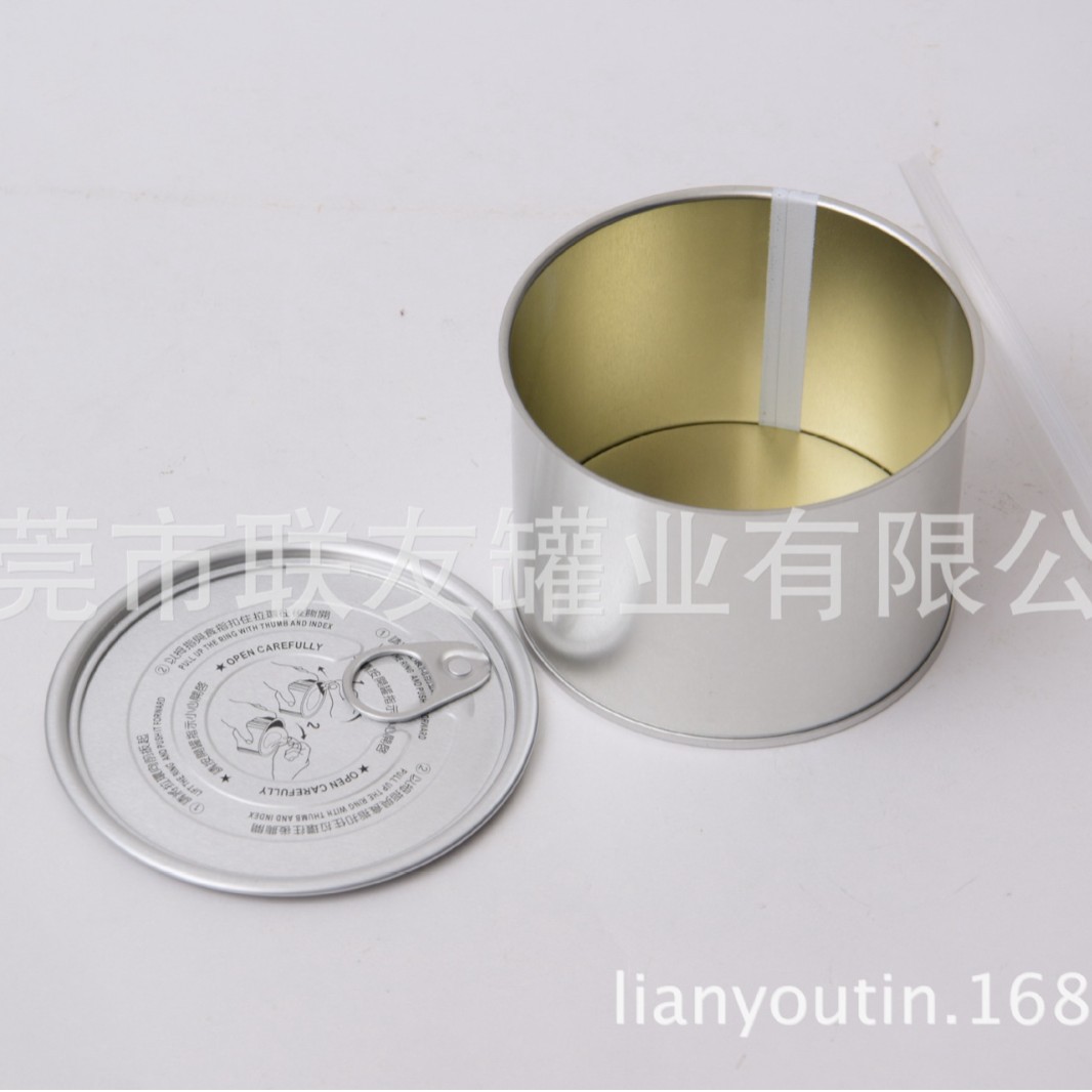 东莞厂家产销促销礼品糖果饼干铝罐包装用密封易拉盖马口铁罐