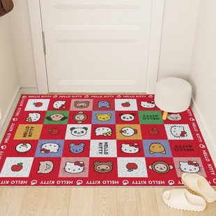 Cute Cartoon Doormat for Scraping Dirt and Mud, Dirt-Resistant and Wear-Resistant Entrance Door Mat with Silk Loops