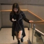 春秋中长修身显瘦风衣
