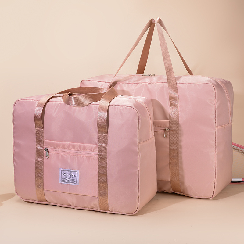 Bolsa de viaje para mujer bolsa de lona de corta distancia de gran capacidad, maleta portátil que se puede usar con ruedas, bolsa de almacenamiento de ropa ultragrande y liviana para la producción