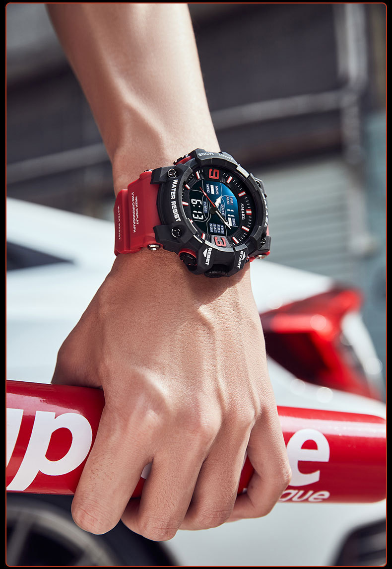 Electronic Movement Solid Color Pattern Men'S Gender Simple Style Style Simple Style Solid Color Buckle Electronic Men's Watches