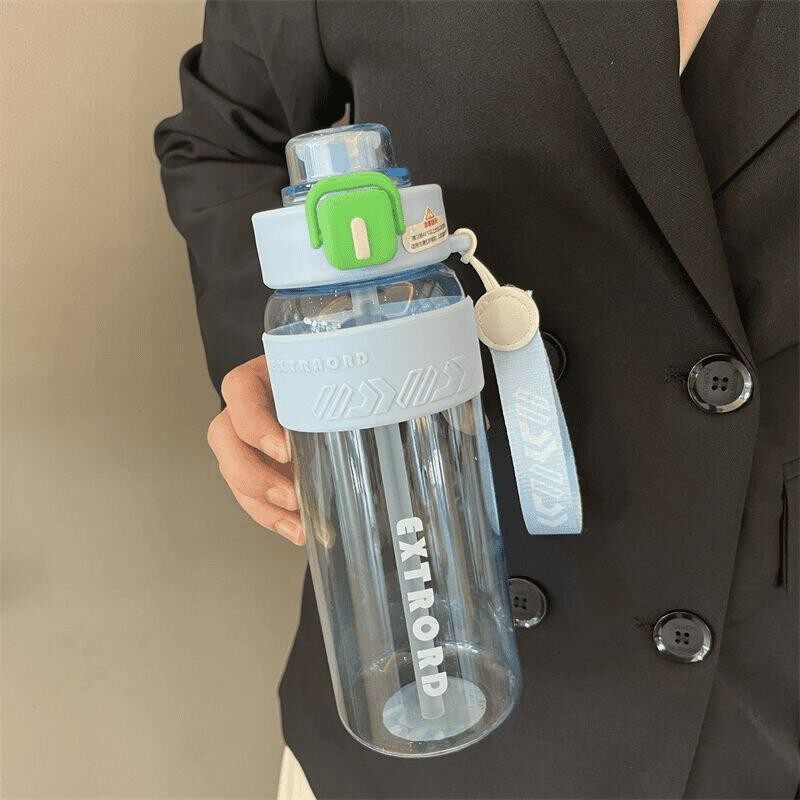 Botella de Agua Deportiva con Pajita de Plástico Portátil y Gran Capacidad para Exteriores image 10
