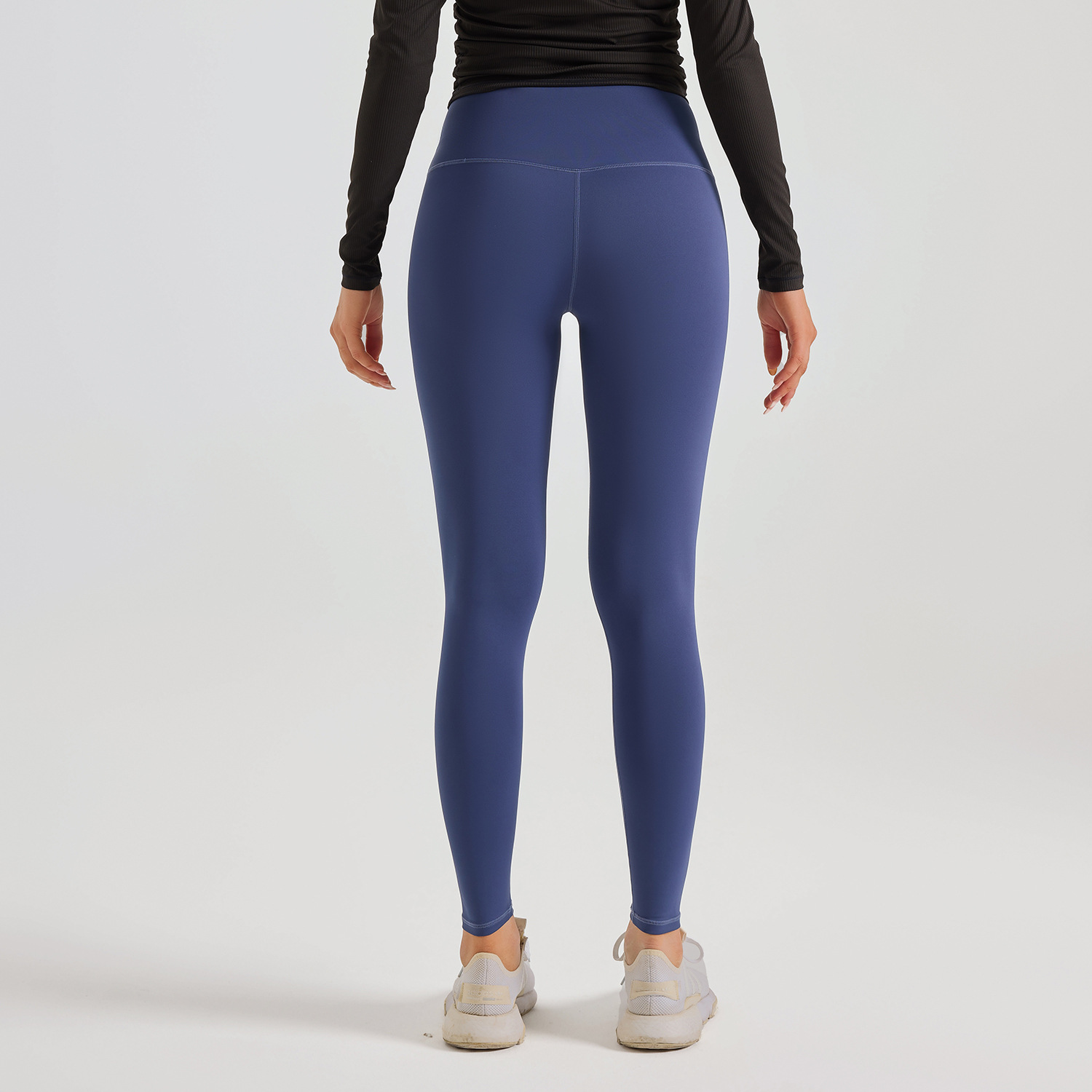 Área transfronteriza europea de tamaño de miel de melocotón de tamaño grande elástico para mujeres sin líneas embarazosas para correr pantalones deportivos de fitness