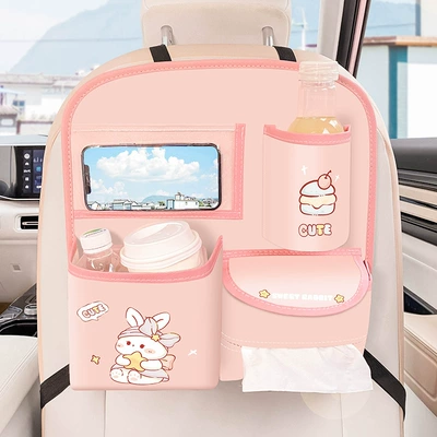 Car storage bag/box, Seat Back Storage Rack Rear - little-rabbit-storage-anti-kick-pad-short-style-free-waterproof-inner-bucket