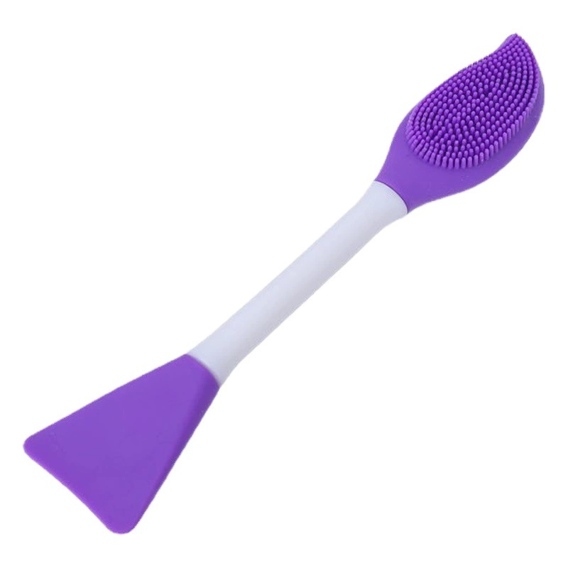 Силиконовая щетка двухголовая Двусторонняя насадка для умывания лица, насадка для макияжа, легко моется, текстура, нежные мягкие, приятные для кожи косметические инструменты и т. Д.