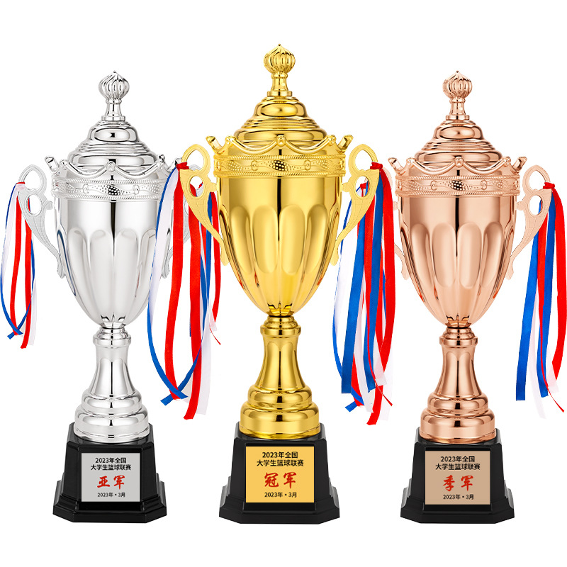 Trofeo de metal, trofeo de oro, plata y bronce, fútbol personalizado, baloncesto, taekwondo, bádminton, juegos de la escuela primaria