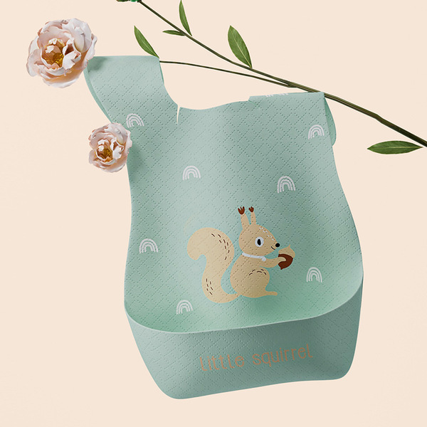 Children's waterproof eating bib for supplementary food