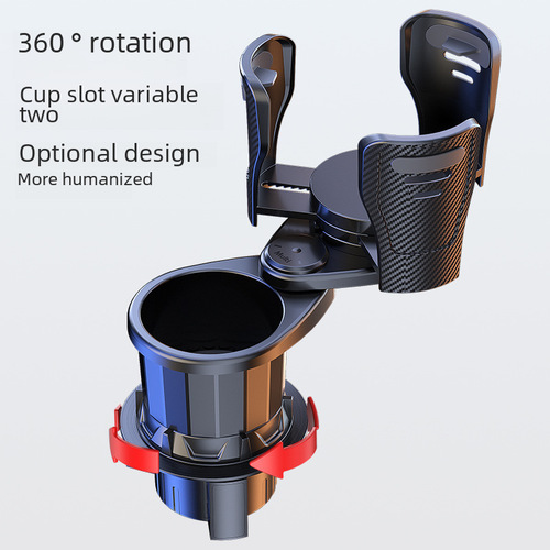 Cross-border vehicle-mounted water cup holder multi-function modification cup holder split into two insulated cup center console retractable car water cup holder