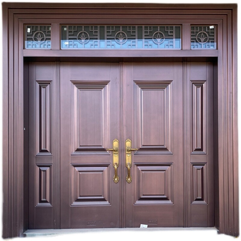 Zinc Alloy Villa Gate Double Door Rural Self-Built House Entrance Door Entry Security Door Home Rural Courtyard