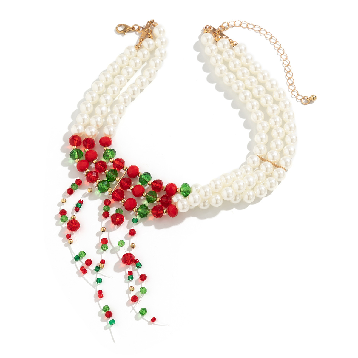 Collana con colletto con frange, dolce e fresco, stile gotico, con goccia di sangue, personalità di Halloween, girocollo con perline_voghion.com